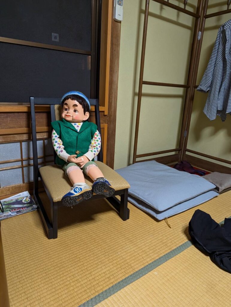 ふらっと、相棒の(腹話術)フクちゃんと、俵山温泉にお泊り。